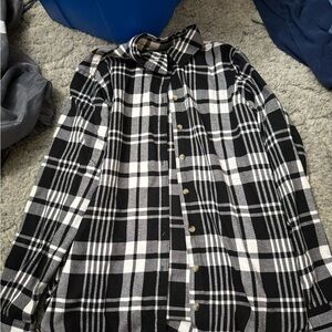 Jachs Black and White Checkered Shirt